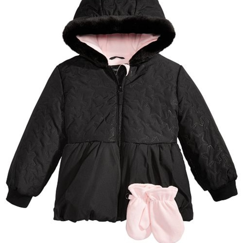 EUC Rothschild quilted stars jacket (mittens not included)